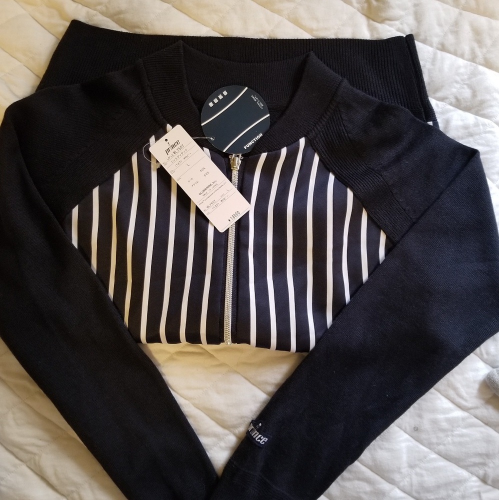 Prince Zip up Jacket w/White Racing Stripes